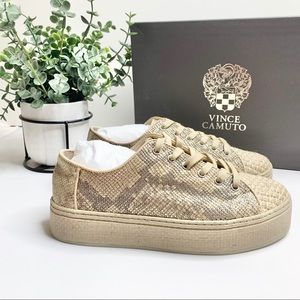 Vince Camuto Calitrie Sneaker, Gilded/Natural 6.5